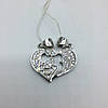 Срібний кулон Серце розділене навпіл. Циркнок куб., фото 4