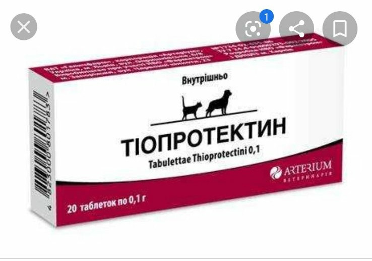 Тіопротектин (Tioprptektin) 20 таблеток