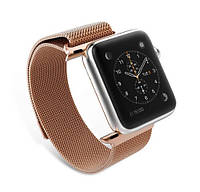 Ремешок STR Milanese Loop Band для Apple Watch iWatch 44 mm Red Gold