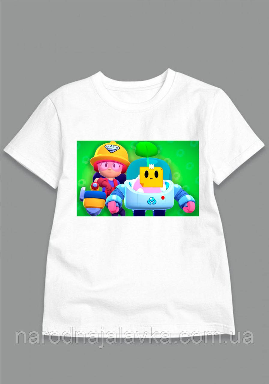 Футболка BS СПРАУТ ( Герой гри Брал стар Sprout ) На хлопчика або дівчинку на вибір.