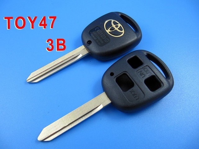 Ключ Toyota Auris, Avensis, Carina, Yaris корпус 3 кнопки лезвие TOY47 - фото 1 - id-p440629