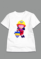 Футболка BS герой Джекі Jacky (Брол Старс) У наявності з будь-яким героєм гри.