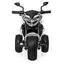 Дитячий електромобіль Мотоцикл M 4152 EL-1, EVA колеса, Шкіряне сидіння, mp3, білий, фото 5