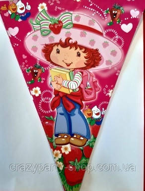 Гірлянда-флажки Дівчинка Полуничка, фото 1