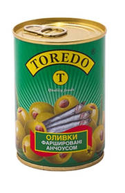 Оливки фаршеровані анчоусом "Toredo" 280 г