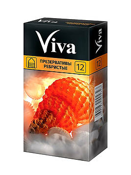 Презервативи Viva Віва ребристі з ребрами #12.Малайзія.12 шт.