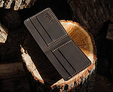 Чоловічий шкіряний гаманець ручної роботи VOILE vl-mw1-brn, фото 2