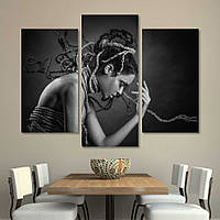 Модульна картина IDEAPRINT "Дівчина в мотузках" 70, 3, 90