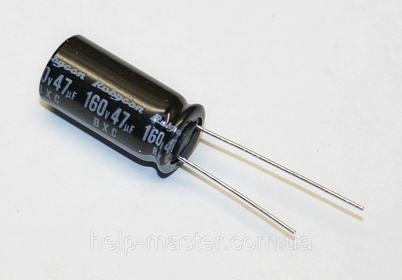 Конденсатор електролітичний 47-160v (105 °C), фото 1