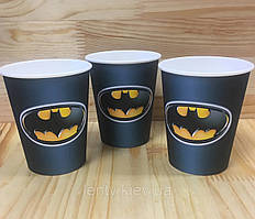 Стаканчики паперові Бетмен (Поштучно 250 мл.)