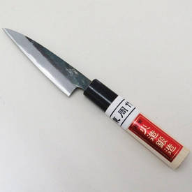 Нож кухонный Kurouchi 165 мм, 3 мм, Shirogami steel #2, HANAKUMAGAWA