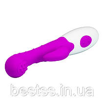 Вібромасажер із кліторальним стимулятором Pretty Love Arthur Vibrator Purple, фото 4