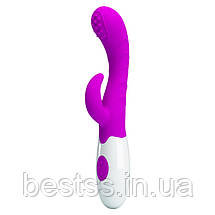 Вібромасажер із кліторальним стимулятором Pretty Love Arthur Vibrator Purple, фото 2