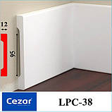Удароміцний плінтус LPC-38 Cezar із дюрополімеру висотою 95 мм., фото 4