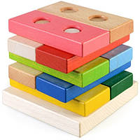 Деревянная игрушка Цветные плашки в коробке, ТМ Тато