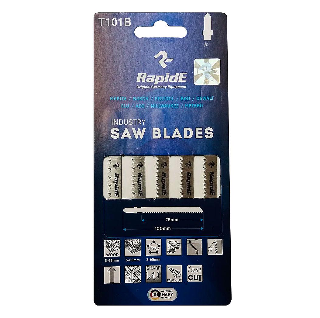 Набір полотен для лобзика по дереву 5шт. (101AO;101B;101BR;101D;118A) Rapide НФ-00000421