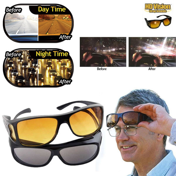 Комплект окулярів для водіїв HD Vision Day & Night 2в1 з покриттям антивідблиску день ніч
