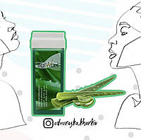 Воск в кассете (картридж, ролик) для депиляции ItalWax Алоэ Вера (100мл) Зеленый