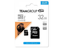Карта пам'яті Team 32Gb microSDHC class 10 + SD adapter
