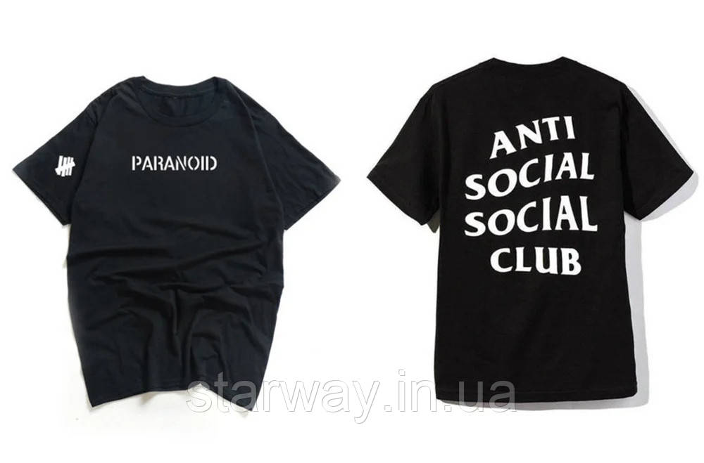 Стильна футболка assc paranoid | anti social social club
