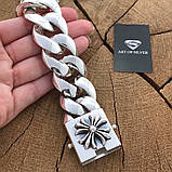 ВЕС 297 грамів! Масивний срібний браслет Панцир., фото 5