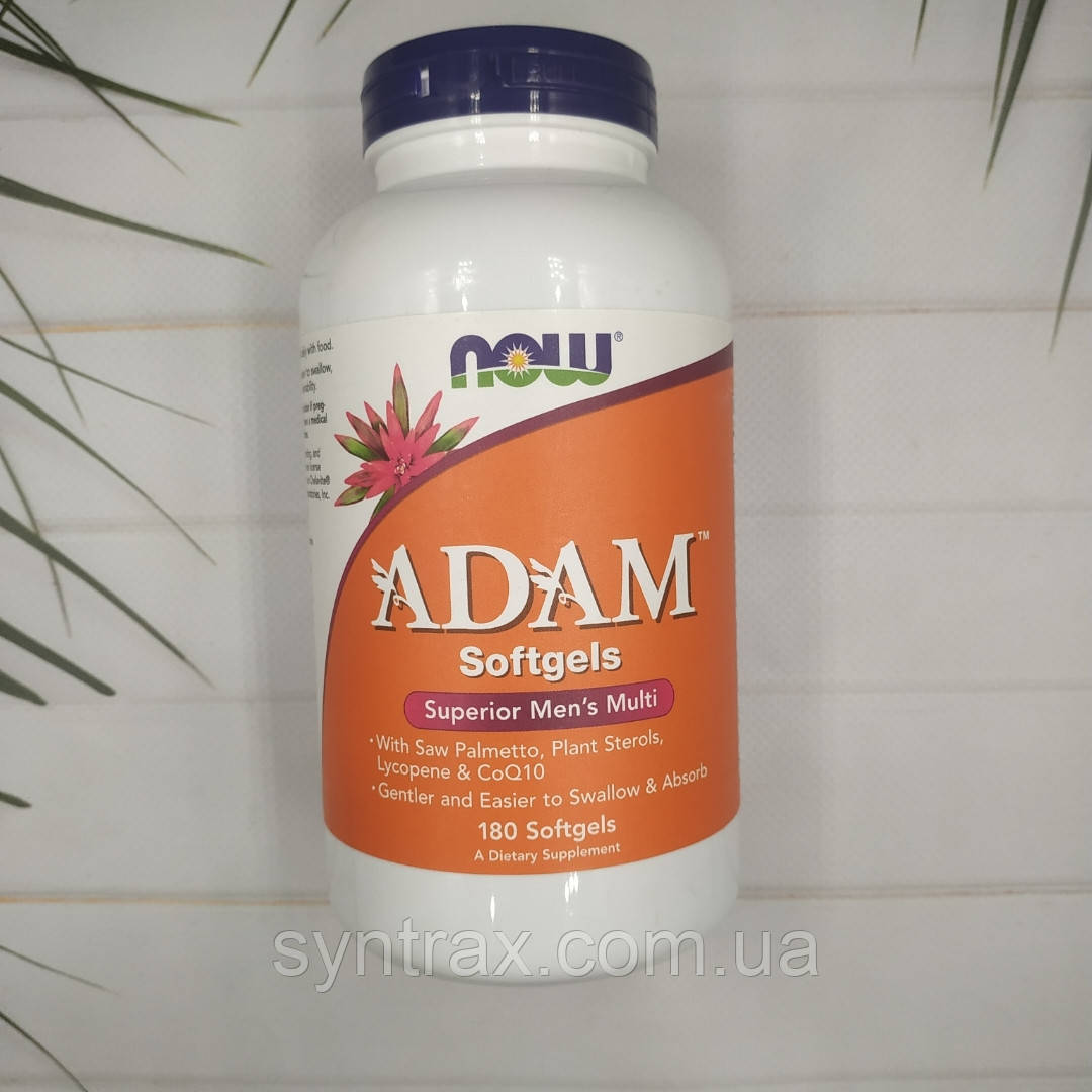 Adam Superior Men's Multi Now Foods 180 softgel вітаміни для чоловіків
