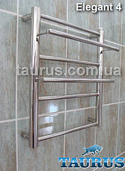 Невелика сушарка для рушників із нж сталі з 2 полицями Elegant 4/висота 450. Прямі перемички d16. Ширина 400
