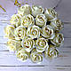 Букет з білих мильних троянд та цукерками Раффаелло. Букет із мила. Подарунок на День народження, ювілей, фото 2