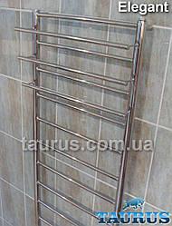 Сушарка для рушників з н/ж сталі Elegant 12 з прямими поличками та перемичками d16; стійки D32 мм; Розмір: 1250мм 400