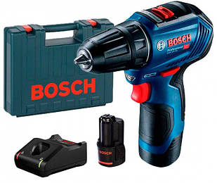 Безщітковий шуруповерт Bosch GSR 12V-30 Professional + 2 акб GBA 12V 2 Ah + з/у GAL 12V-40 + валіза