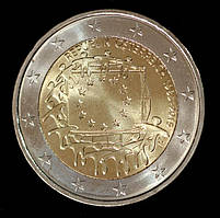 Монета Італії 2 євро 2015 р. Ювілей прапора ЄС