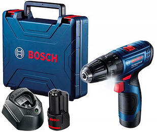 Ударний дриль-шуруповерт Bosch GSB 120-Li, 2 акб GBA 12V 2.0 Ah (06019G8100)