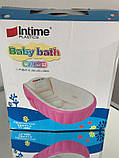 Надувна ванна Intime Baby Bath Tub рожева, фото 5