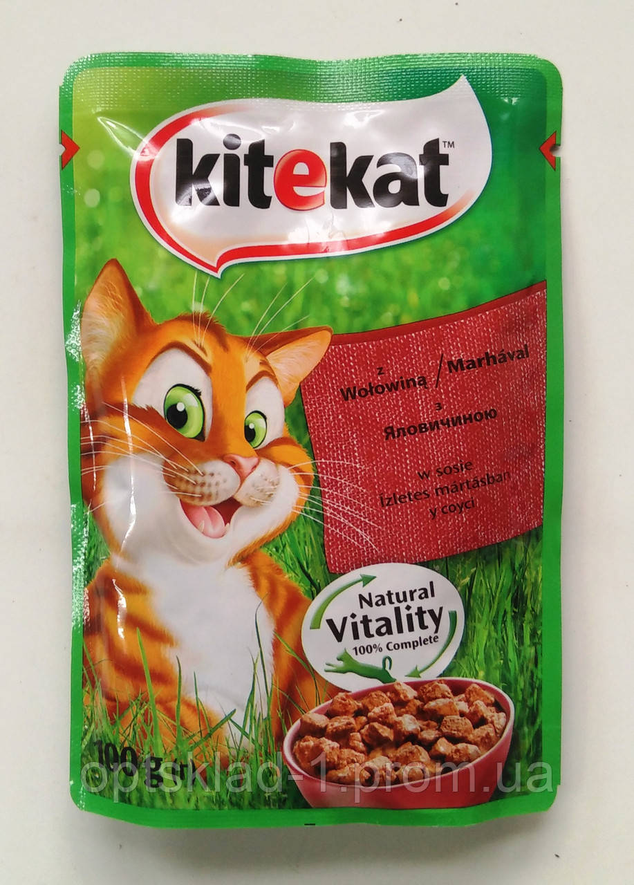 Корм Китикет для кошек, Kitekat, 24 шт * 100 гр, цена 7 грн — Prom.ua ...