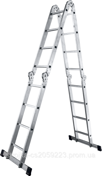 Лестница шарнирная трансформер четырехсекционная - фото 3 - id-p1166464954