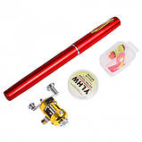 Кишенькова міні вудка ручка Pocket pen fishing rod, фото 5