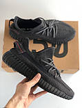Кросівки чоловічі Adidas Yeezy Boost 350 V2 Black AAA+ Київ, фото 7