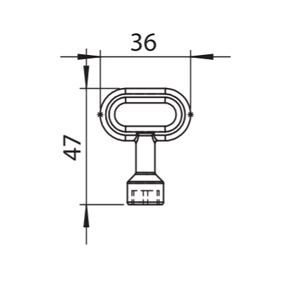 Ключ трехгранный для щитов RZ 1000-713, 8 мм, Zn сплав, черный - фото 2 - id-p1166428179
