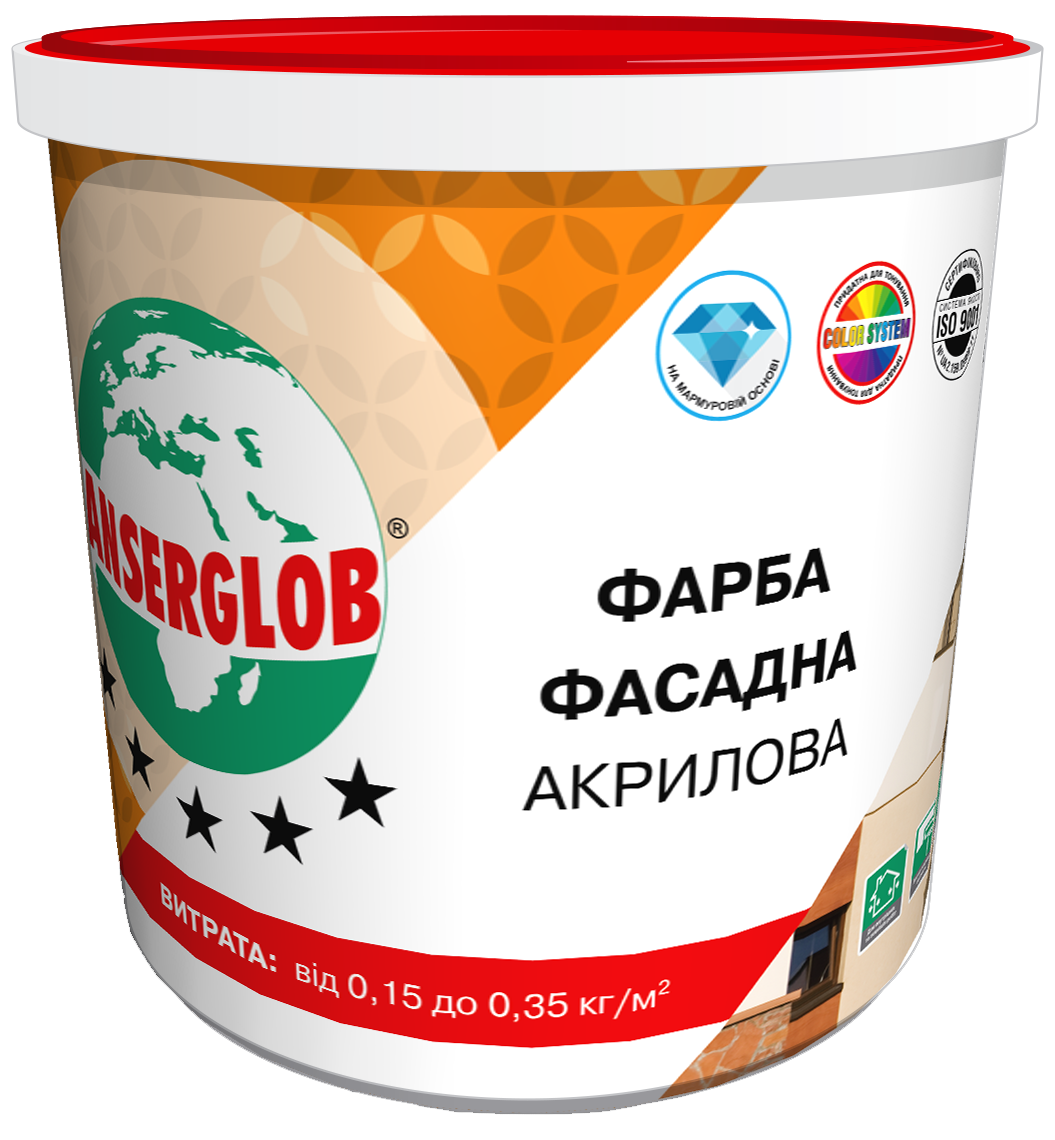 Фасадная акриловая фарба ANSERGLOB (4,2 кг)