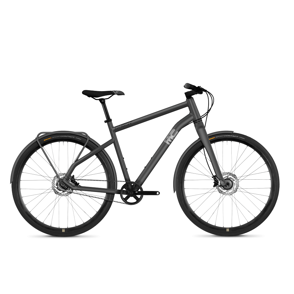 Велосипед Ghost Square Urban Unisex 5.8 28", рама M, сірий-сріблястий іридій чорний, 2020, фото 1
