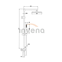Душова система з термостатичним змішувачем Invena SVART, колір чорний, фото 7