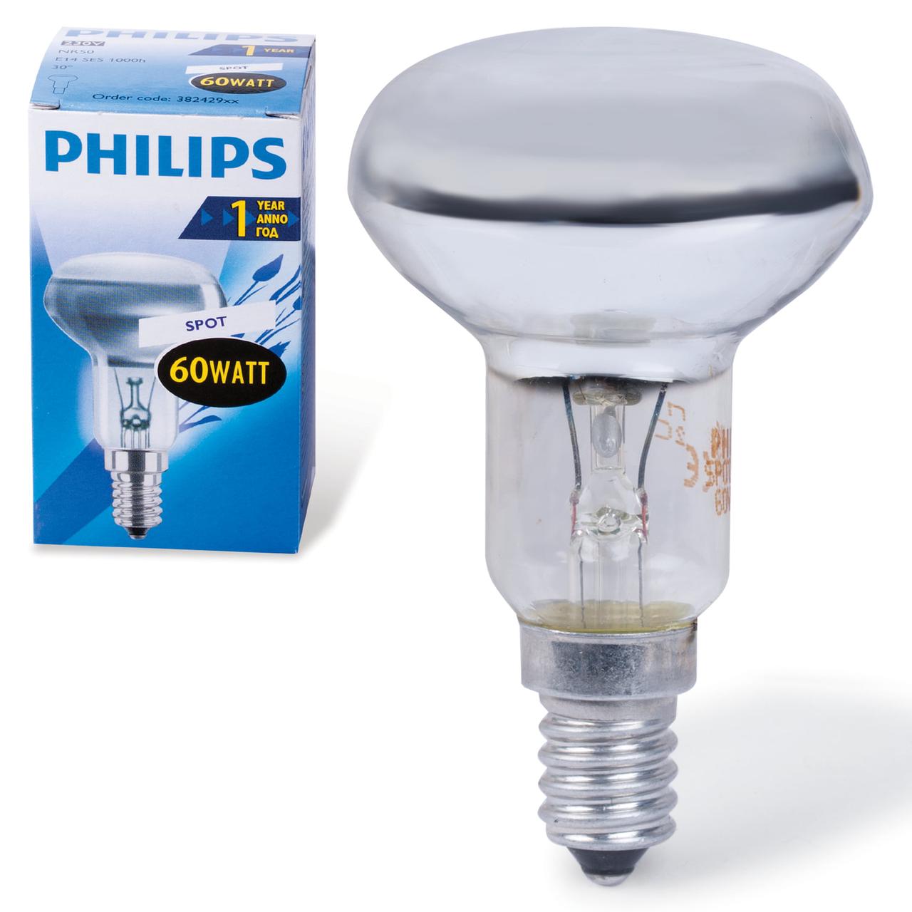 Лампа розжарювання Philips R50 60Вт spot рефлекторна