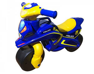 Толокар - Мотоцикл Поліція синій МотоБайк музичний DOLONI