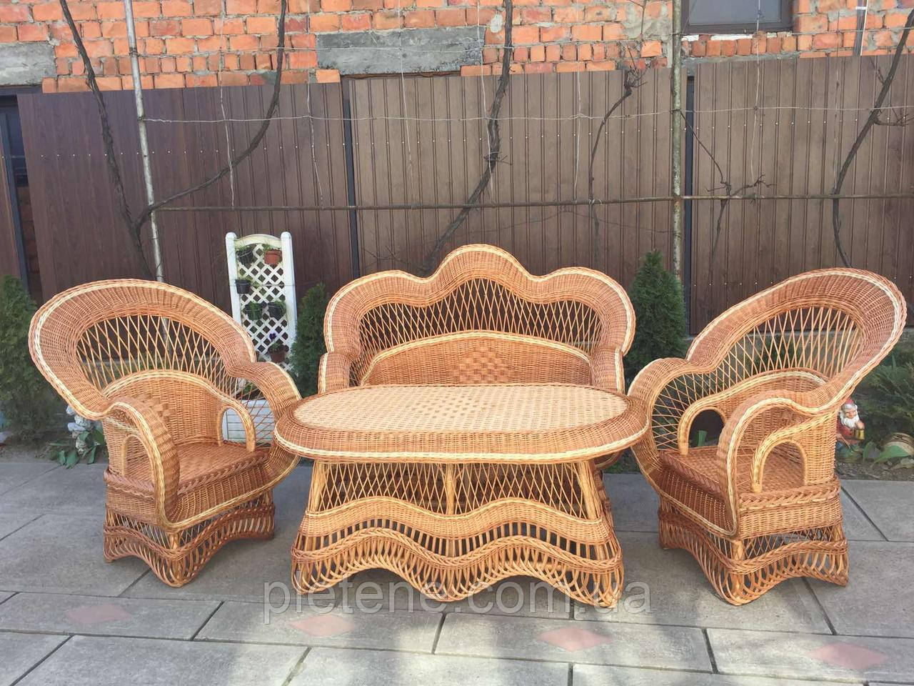 Плетені меблі з лози "Королівська", фото 1