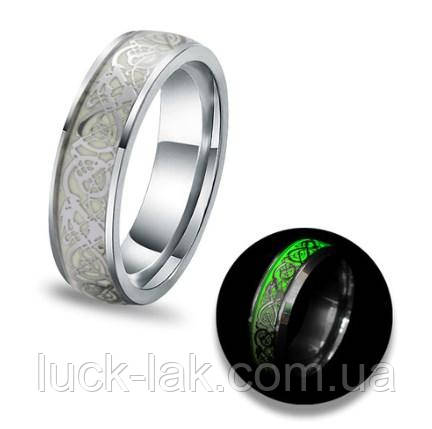 Кільце з орнаментом, світиться в темряві, фото 1