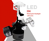 LED лампы на мотоцикл 3600Lm Н4 с линзой