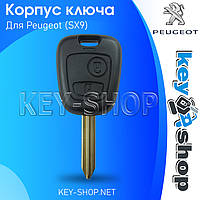 Корпус ключа для Peugeot Partner (Пежо Партнер) 2 - кнопки, лезвие SX 9