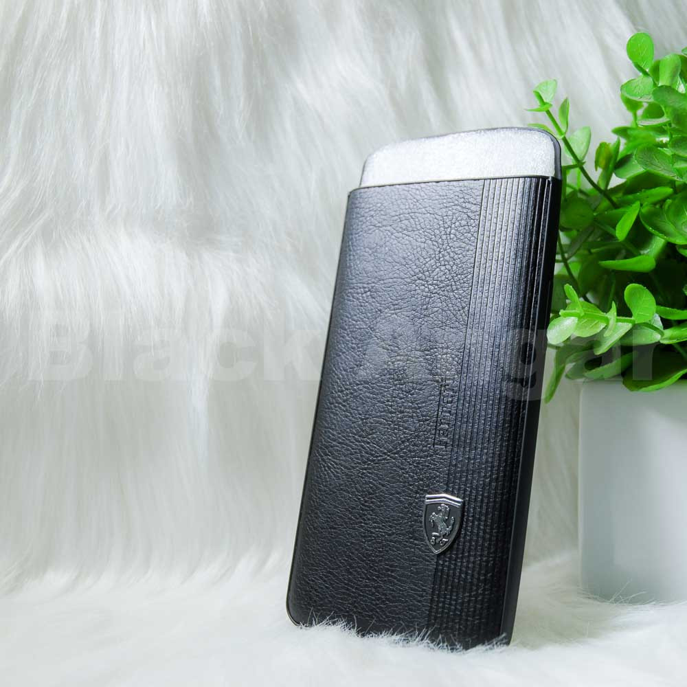 Шкіряний чохол Samsung A80 2019 "Ferari" Чорний (black)