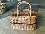 Плетений кошик - сумка для пікніка, пляжна, фото 3