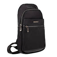 Чоловіча сумка-рюкзак через плече з водовідштовхувальної тканини Nobol чорний